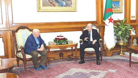 رئيس الجمهورية يستقبل المجاهد والكاتب الروائي الكبير رشيد بوجدرة